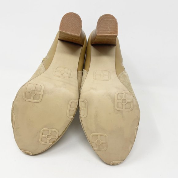 Iman Womens Tan Suede & Leather Side Zip Heel Booties Size 8 - Picture 12 of 14